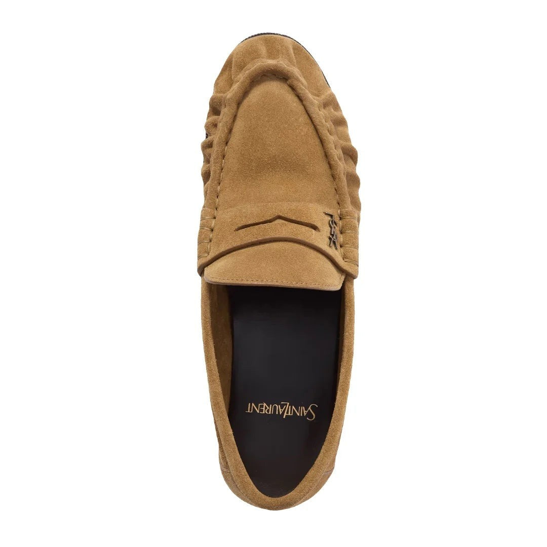 Saint Laurent Le Loafer Mule Loafers - Tan/Brown