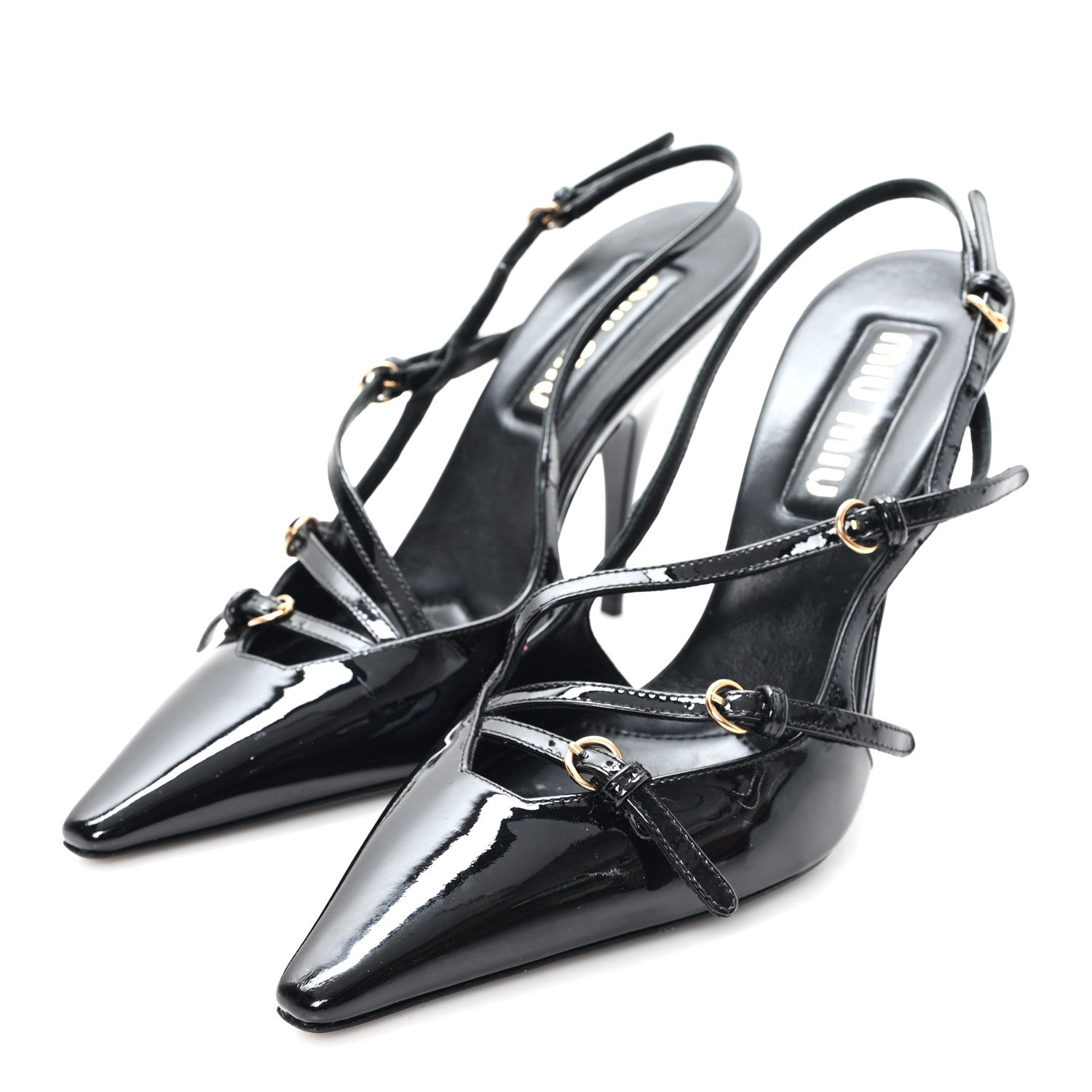 VERNICE BUCKLE SLINGBACK PUMPS BLACK