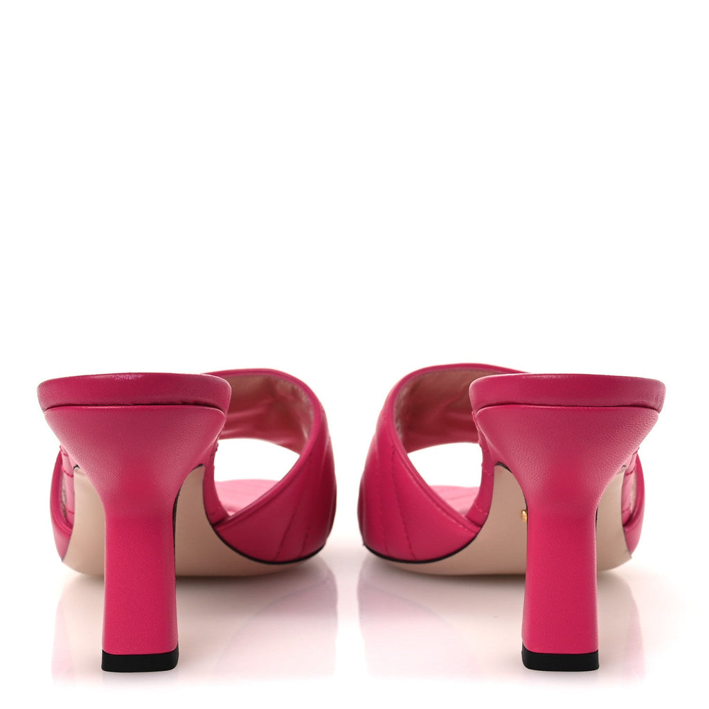 NAPPA MATELASSE GG MARMONT 75MM SLIDE SANDALS BOX PINK