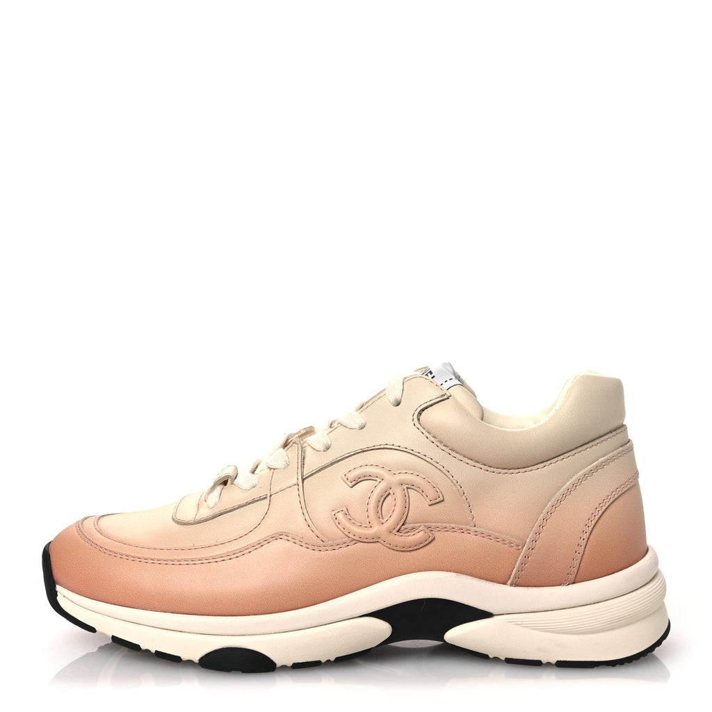 GRADIANT CALFSKIN CC WOMENS SNEAKERS LIGHT ORANGE
