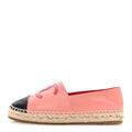 LAMBSKIN CC ESPADRILLES PINK RED BLACK