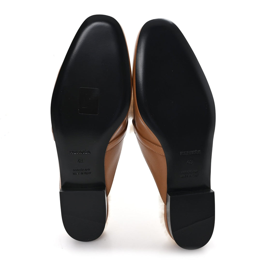 GOATSKIN SHEARLING WOMENS OZ MULES NATUREL ECRU
