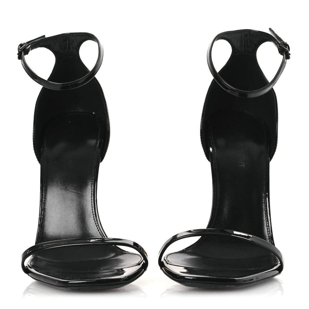 PATENT CALFSKIN OPYUM 110 SANDALS BLACK GOLD