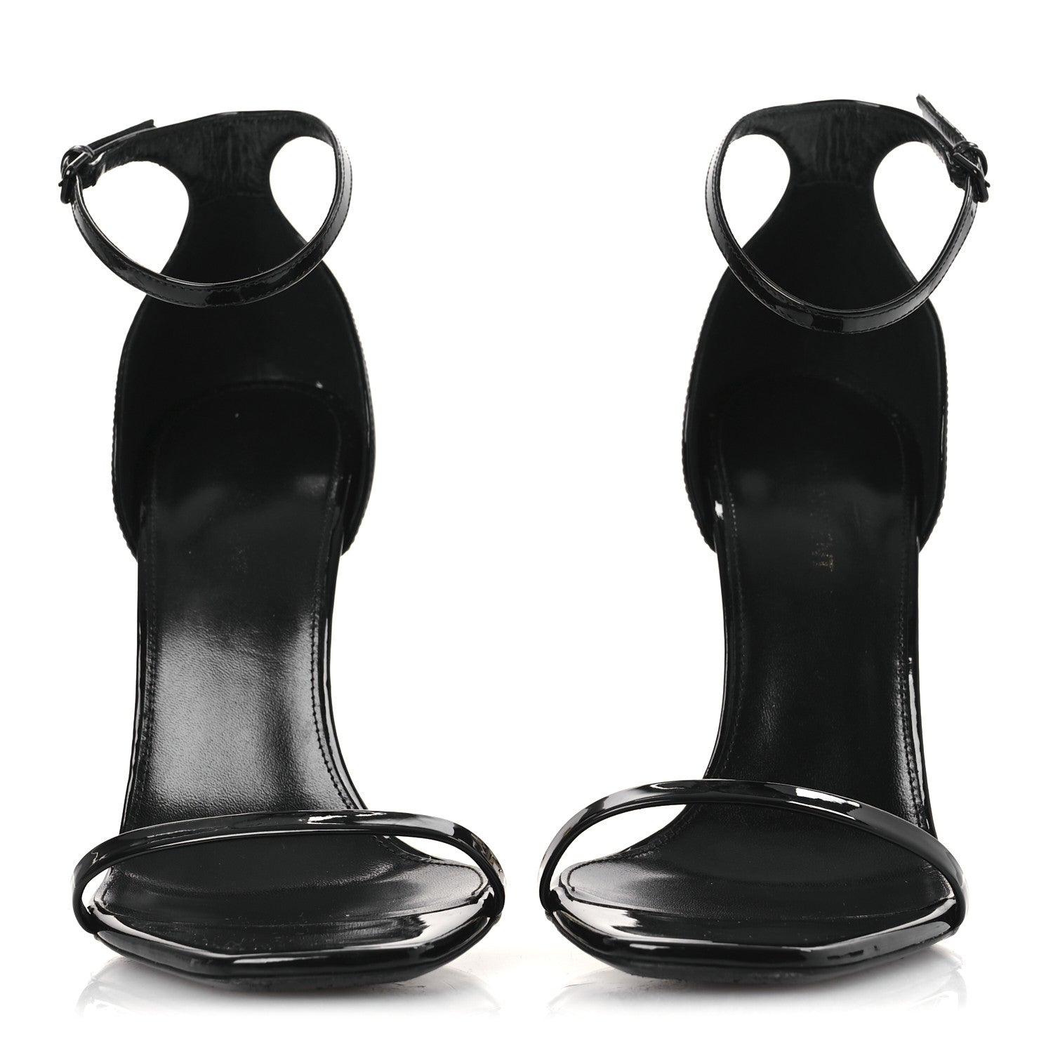 PATENT CALFSKIN OPYUM 110 SANDALS BLACK GOLD
