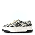 GG MONOGRAM JACQUARD WOMENS 1977 TENNIS PLATFORM 52MM SNEAKERS BLACK MYSTIC WHITE
