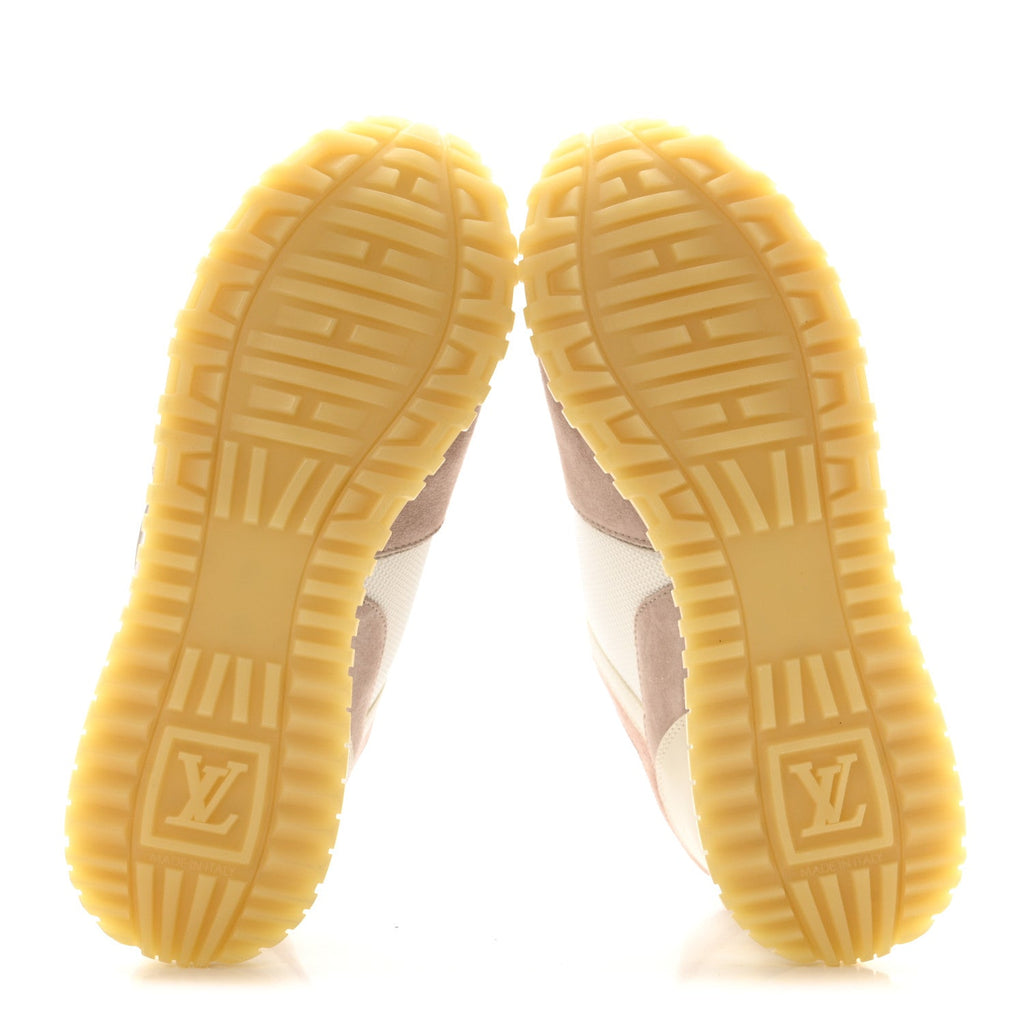 SUEDE MESH RUN AWAY SNEAKERS WHITE GREY