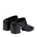 Miu Miu Logo-Embossed Leather Mules - Black
