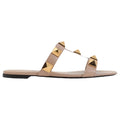 Valentino Garavani Marie a Velvet Slide Sandal 105mm Rosso - Nude/Beige (Rockstud)