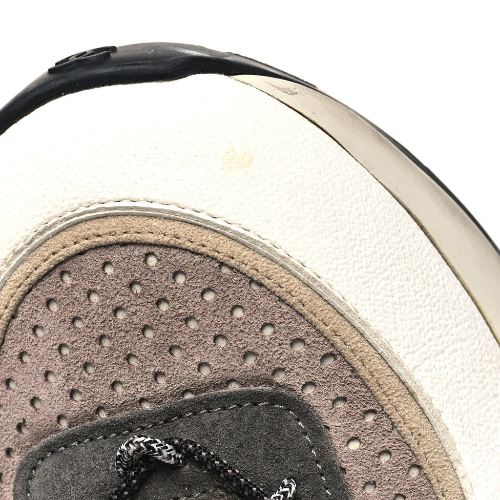 FABRIC SUEDE CALFSKIN MESH WOMENS CC SNEAKERS WHITE GREY PURPLE