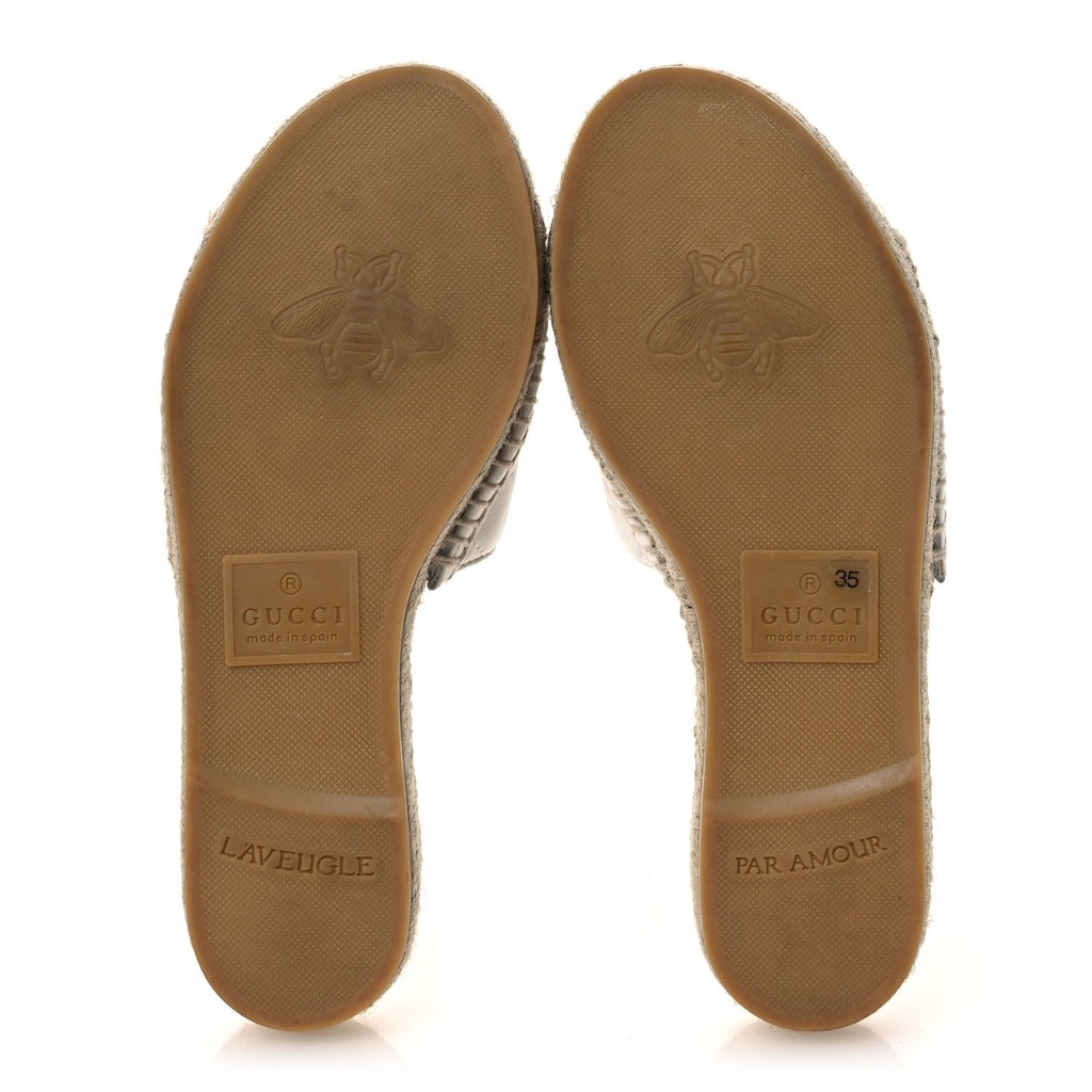 NAPPA MATELASSE GG MARMONT ESPADRILLE SLIDE SANDALS GREAT WHITE