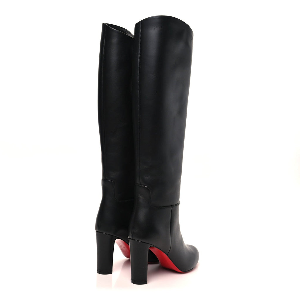 CALFSKIN LOO BOTTA 85 KNEE HIGH BOOTS BLACK