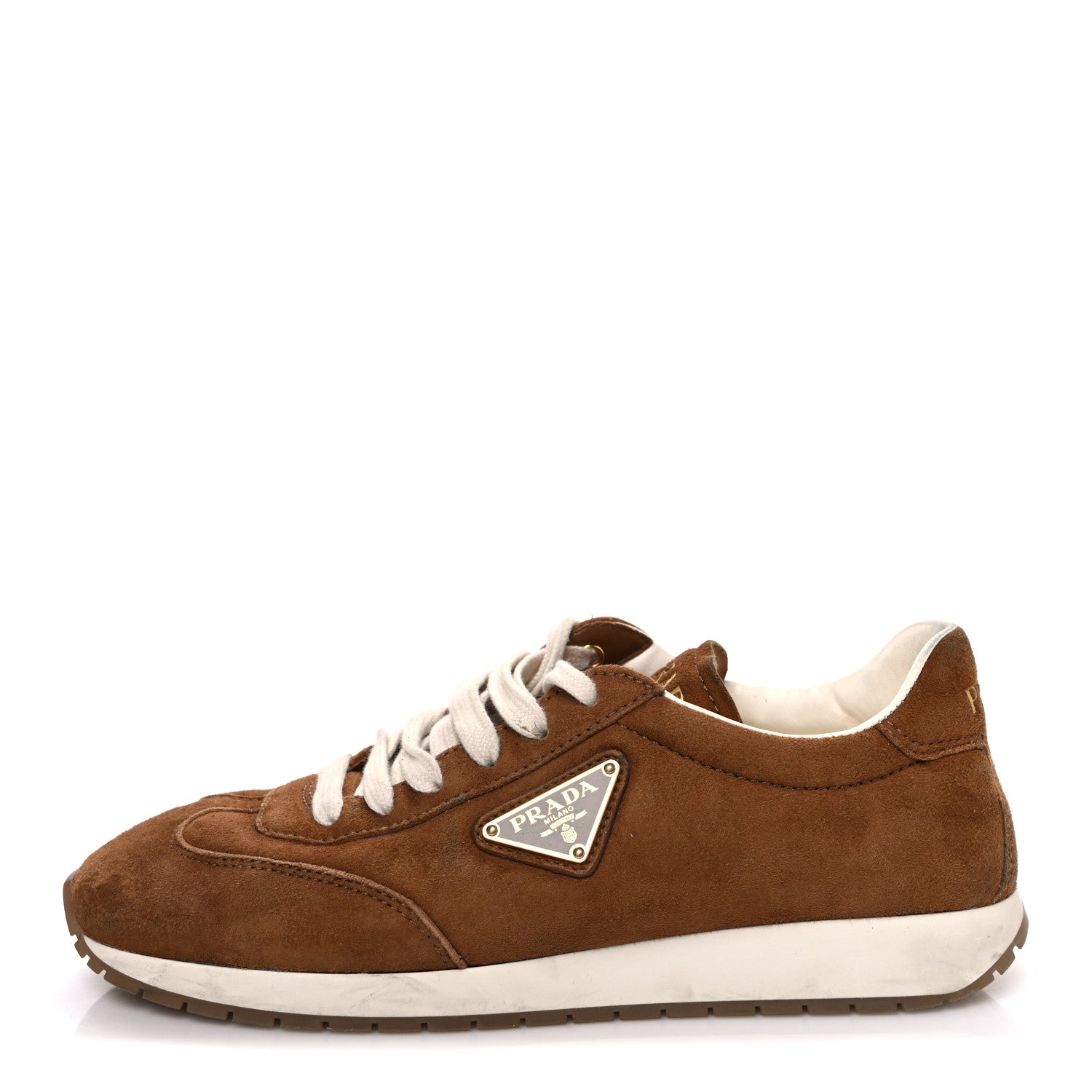 SUEDE LOGO WOMENS LOW TOP SNEAKERS COCOA BROWN