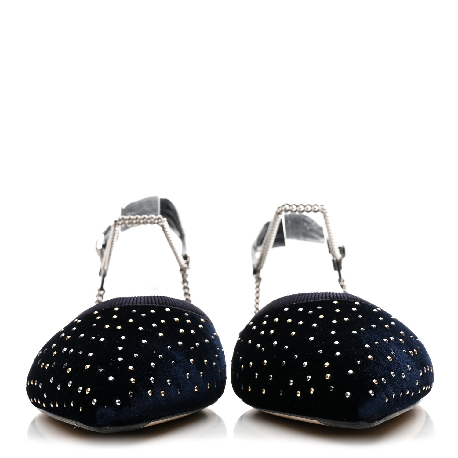 VELLUTO STUDDED COLIBRI LITE SLINGBACK BALLERINA FLATS BLUE NOTTE