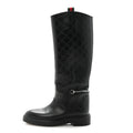 GUCCISSIMA MICHELANGELO SLIM HORSEBIT RIDING BOOTS BLACK