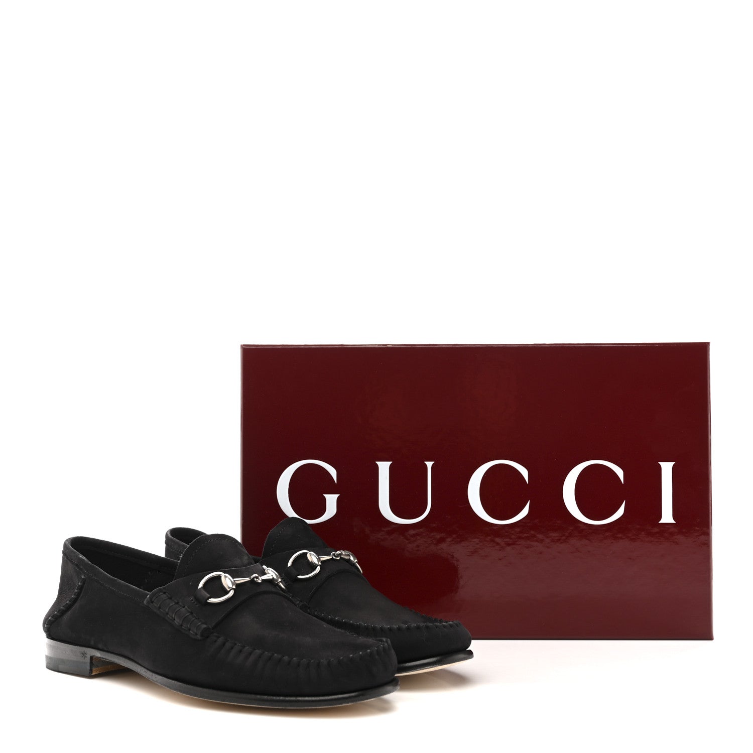 SUEDE CALFSKIN WOMENS 1953 HORSEBIT LOAFERS BLACK
