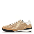 LAMINATED CALFSKIN SUEDE QUILTED WOMENS CC SNEAKERS GOLD