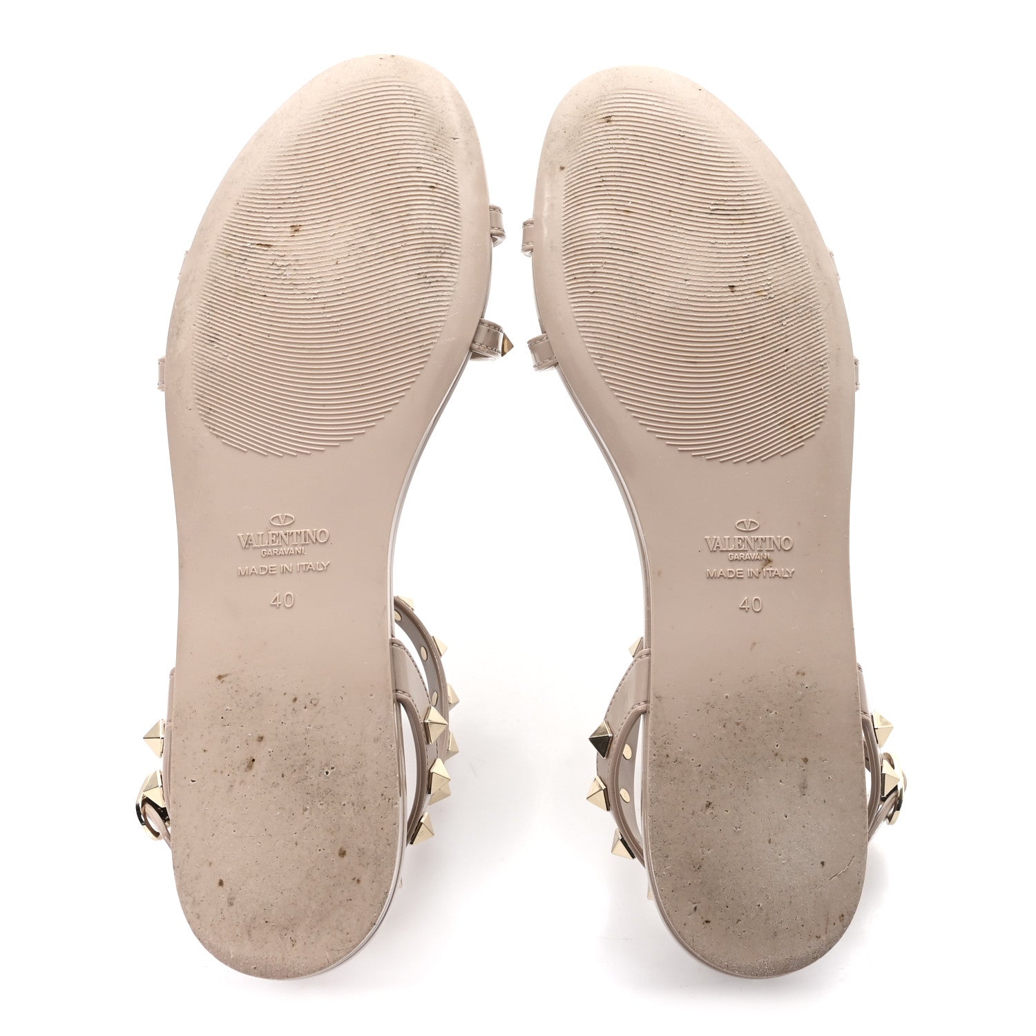 PVC JELLY ROCKSTUD CAGED SANDALS POUDRE
