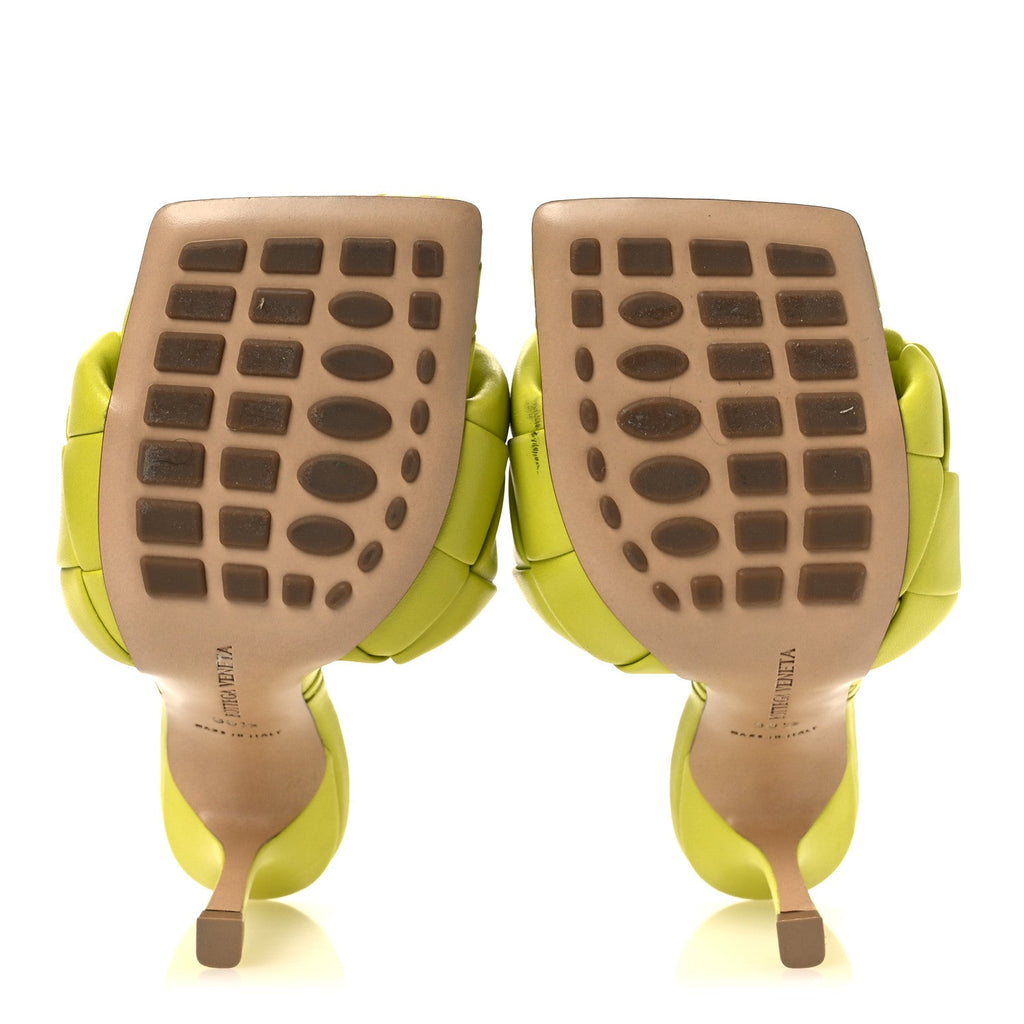 NAPPA MAXI INTRECCIATO LIDO 90MM MULE SANDALS KIWI
