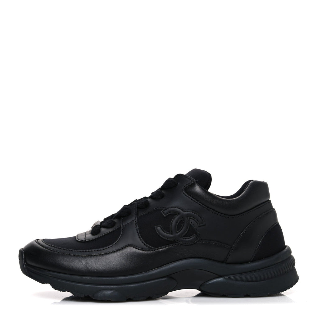 LAMBSKIN FABRIC CC SNEAKERS BLACK