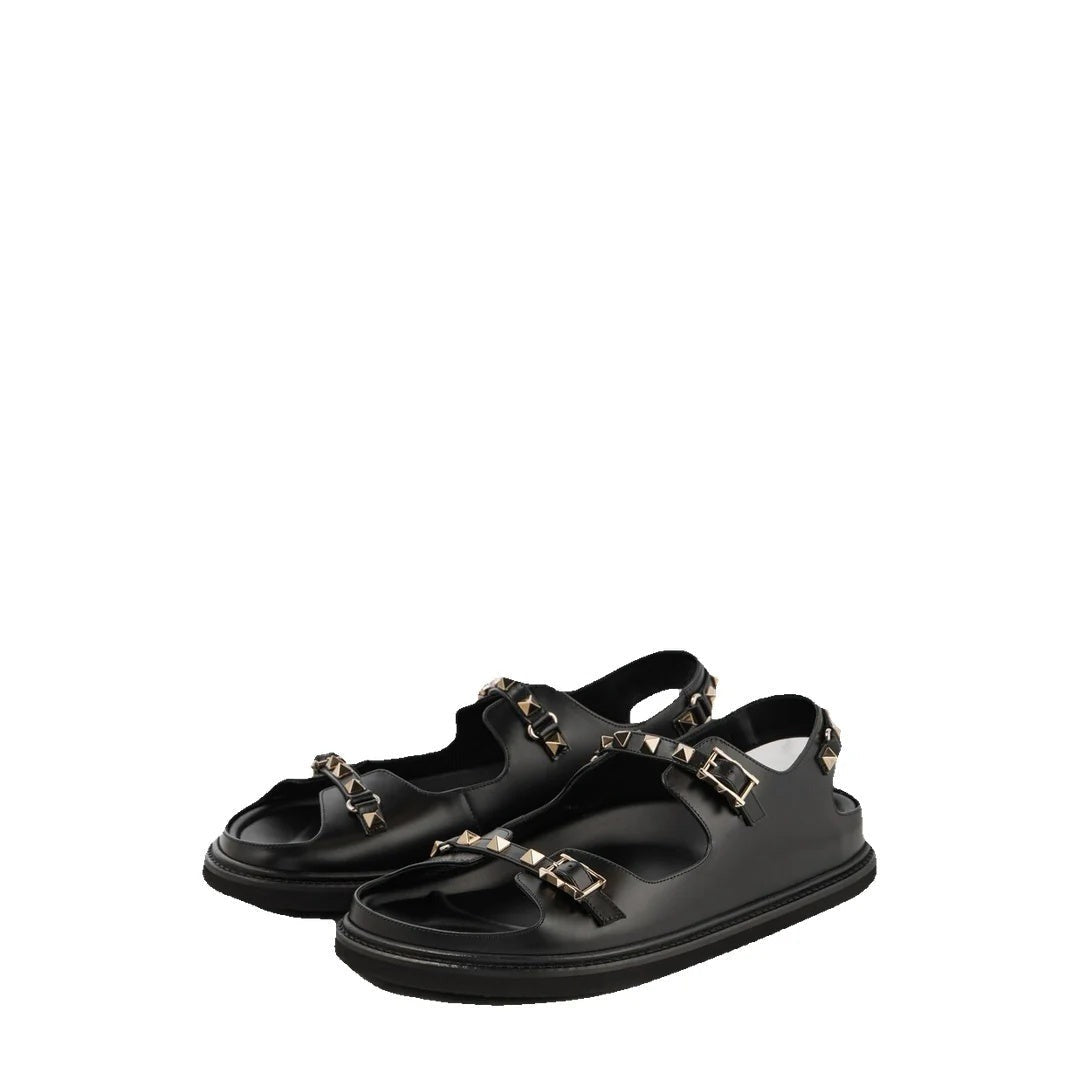 Valentino Garavani Rockstud Kidskin Sandal 100mm - Black flatform sandal (different model)