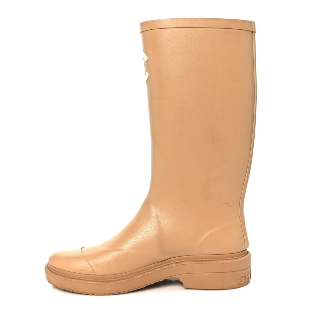 CAOUTCHOUK CC HIGH BOOTS BEIGE