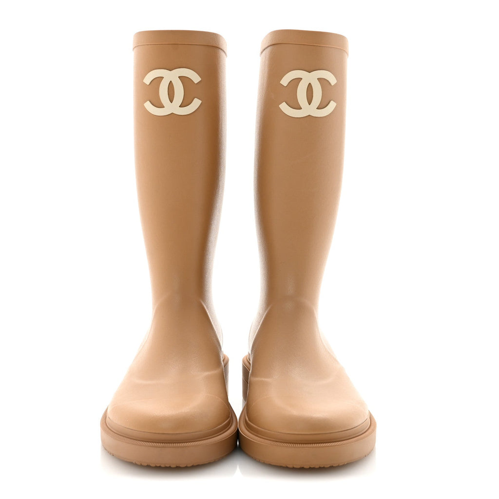 CAOUTCHOUK CC HIGH BOOTS BEIGE