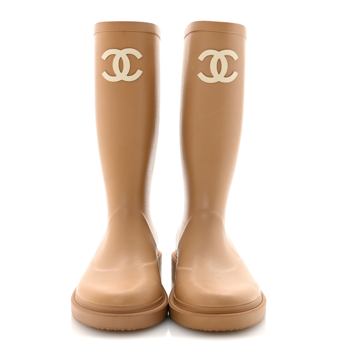 CAOUTCHOUK CC HIGH BOOTS BEIGE