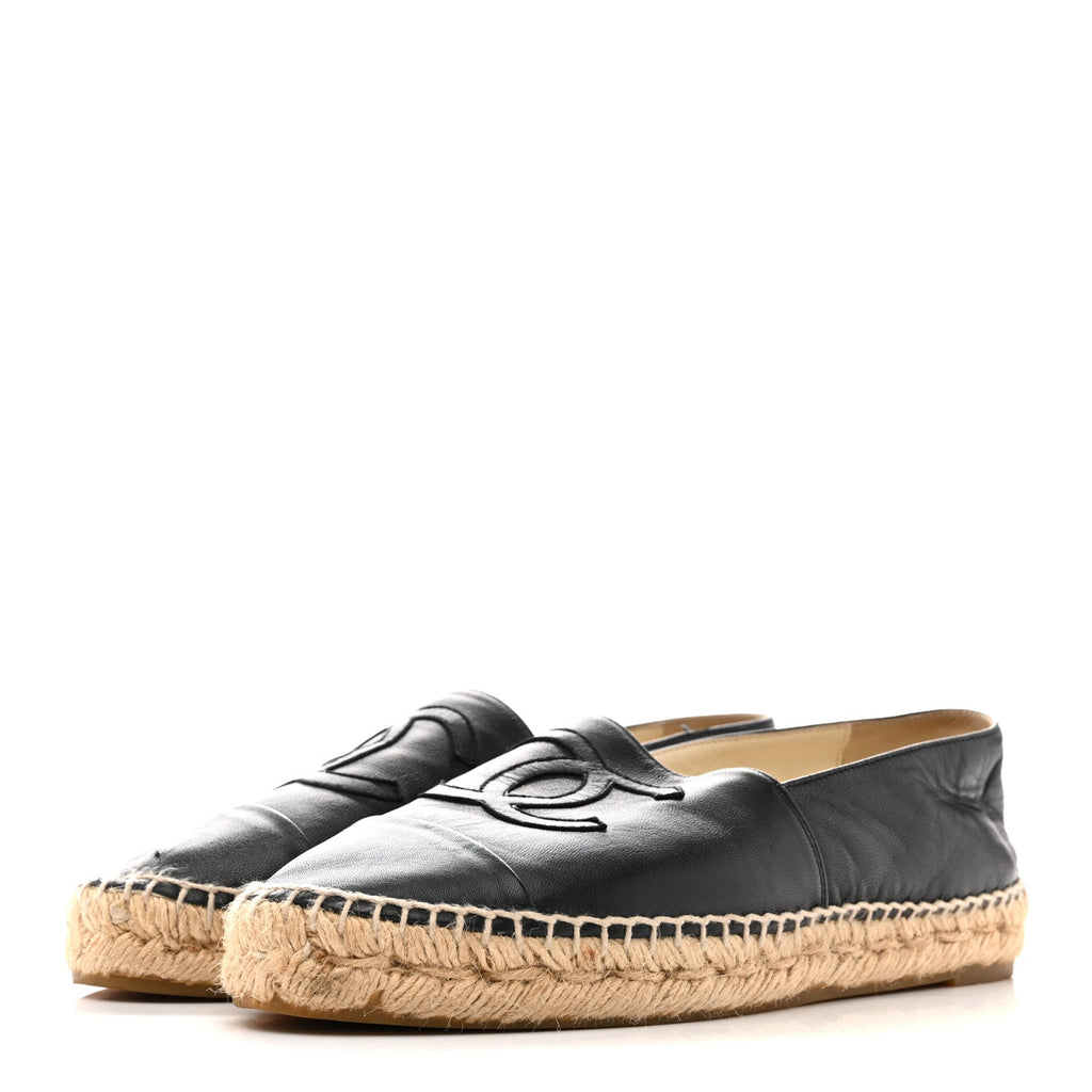 LAMBSKIN CC ESPADRILLES DARK NAVY