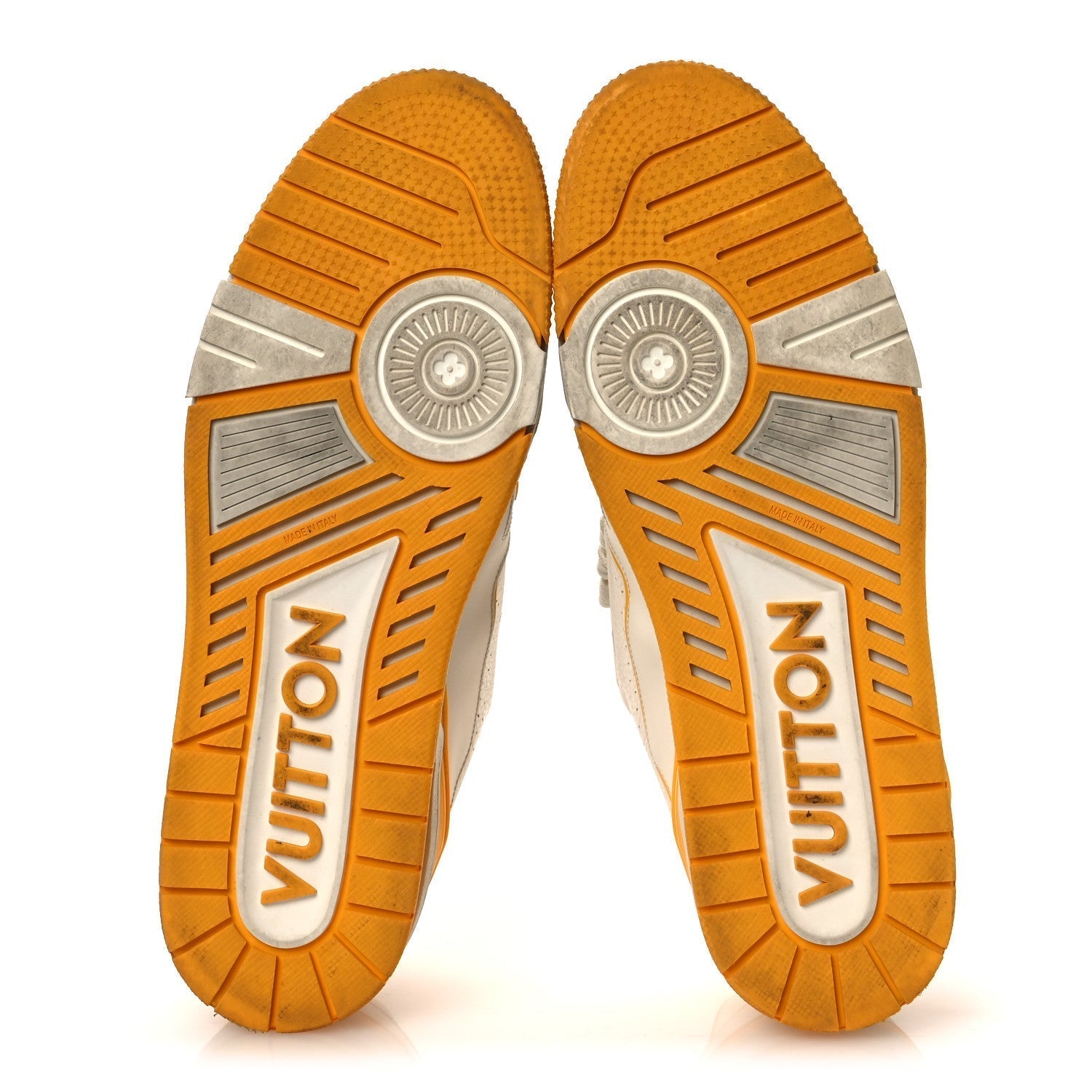 CALFSKIN LV TRAINER SNEAKERS YELLOW