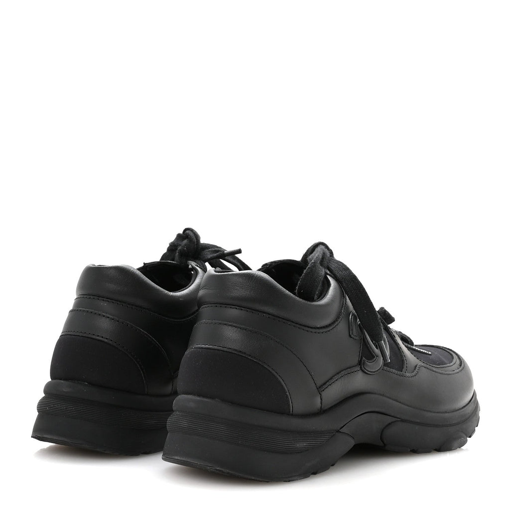 CALFSKIN LAMBSKIN CC UNIFORM SNEAKERS BLACK