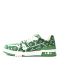 JACQUARD VELVET MONOGRAM MENS LV TRAINER SNEAKERS VERT