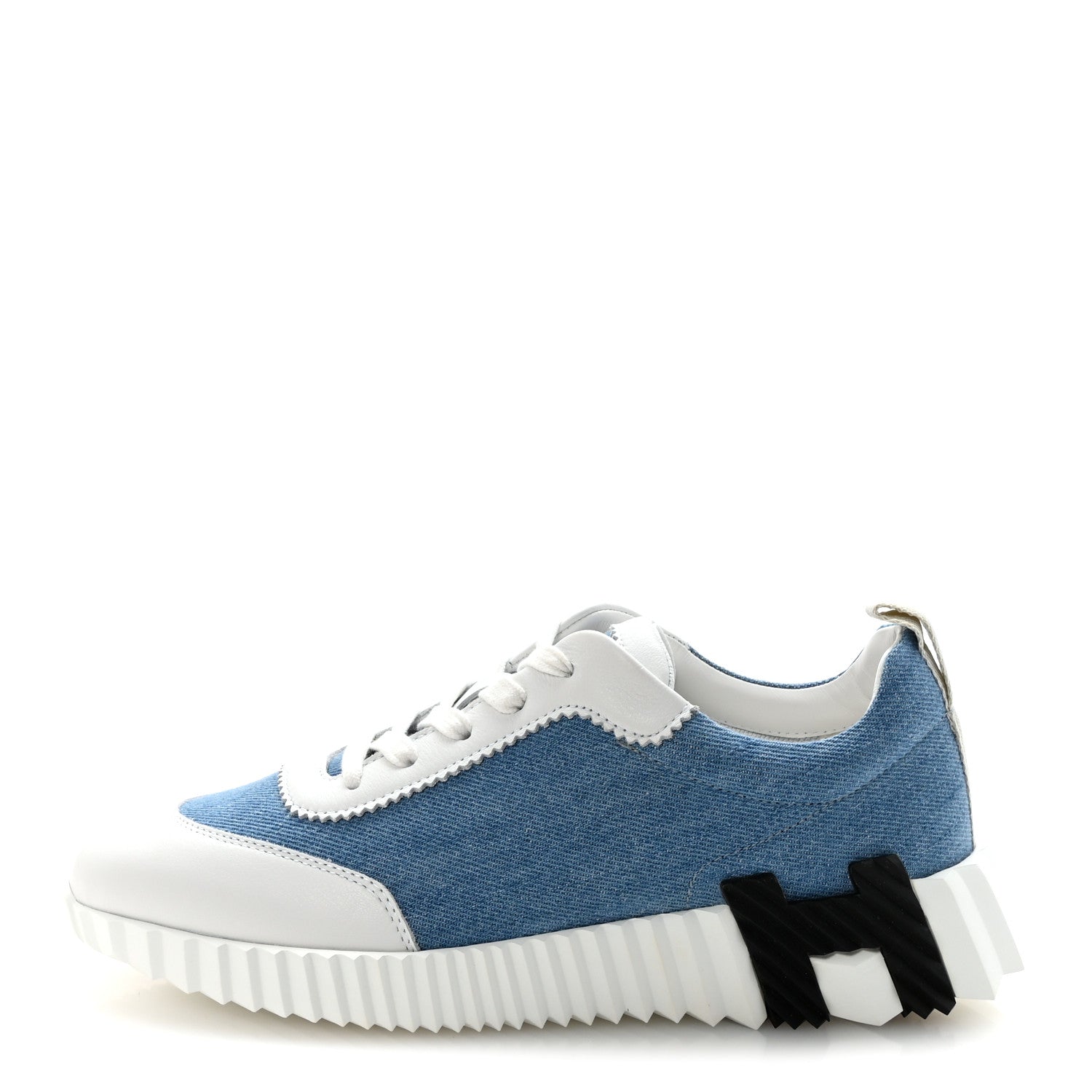DENIM CALFSKIN BOUNCING SNEAKERS BLEU CLAIR WHITE