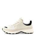 SUEDE CALFSKIN WOMENS CC SNEAKERS WHITE BLACK