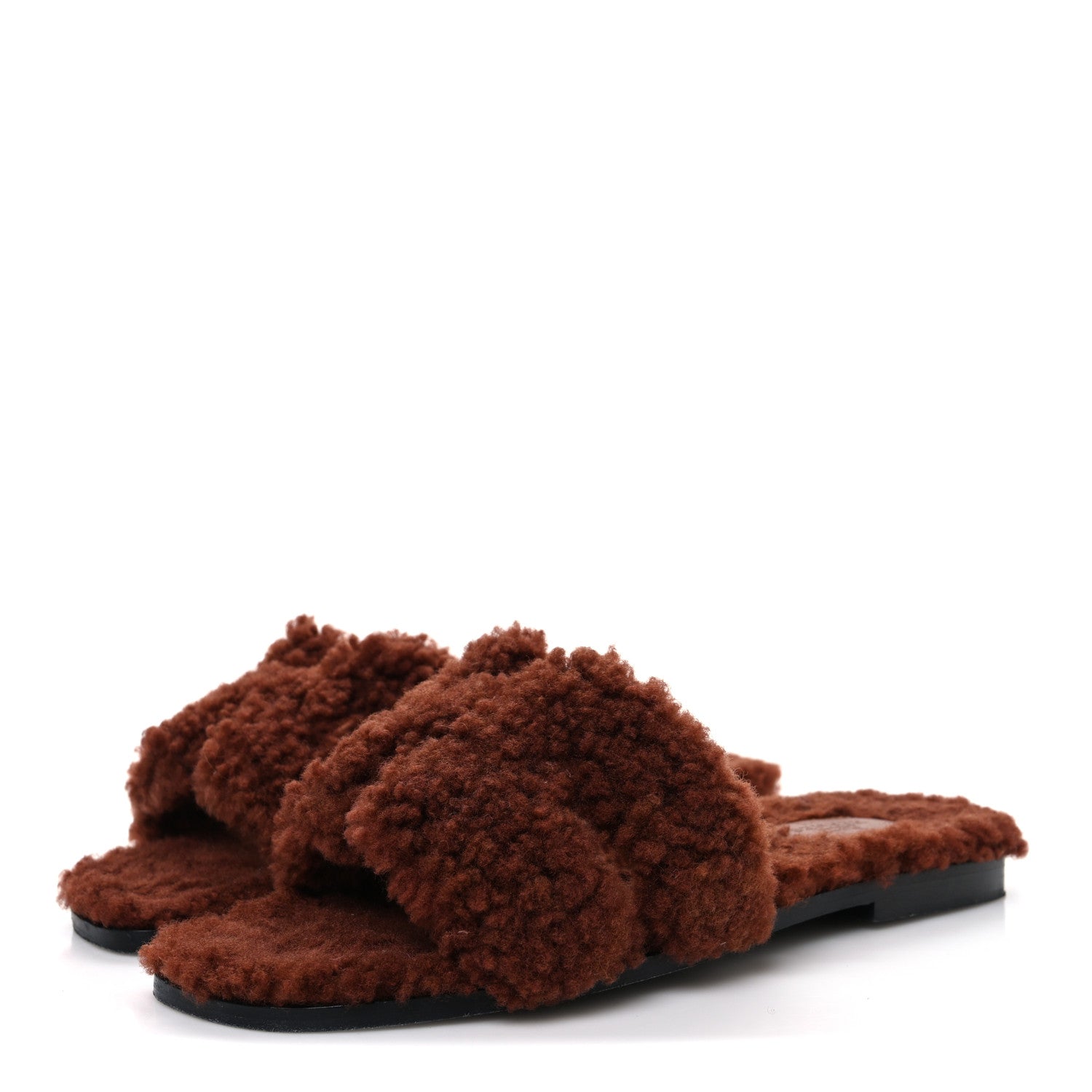WOOLSKIN ORAN SANDALS COGNAC