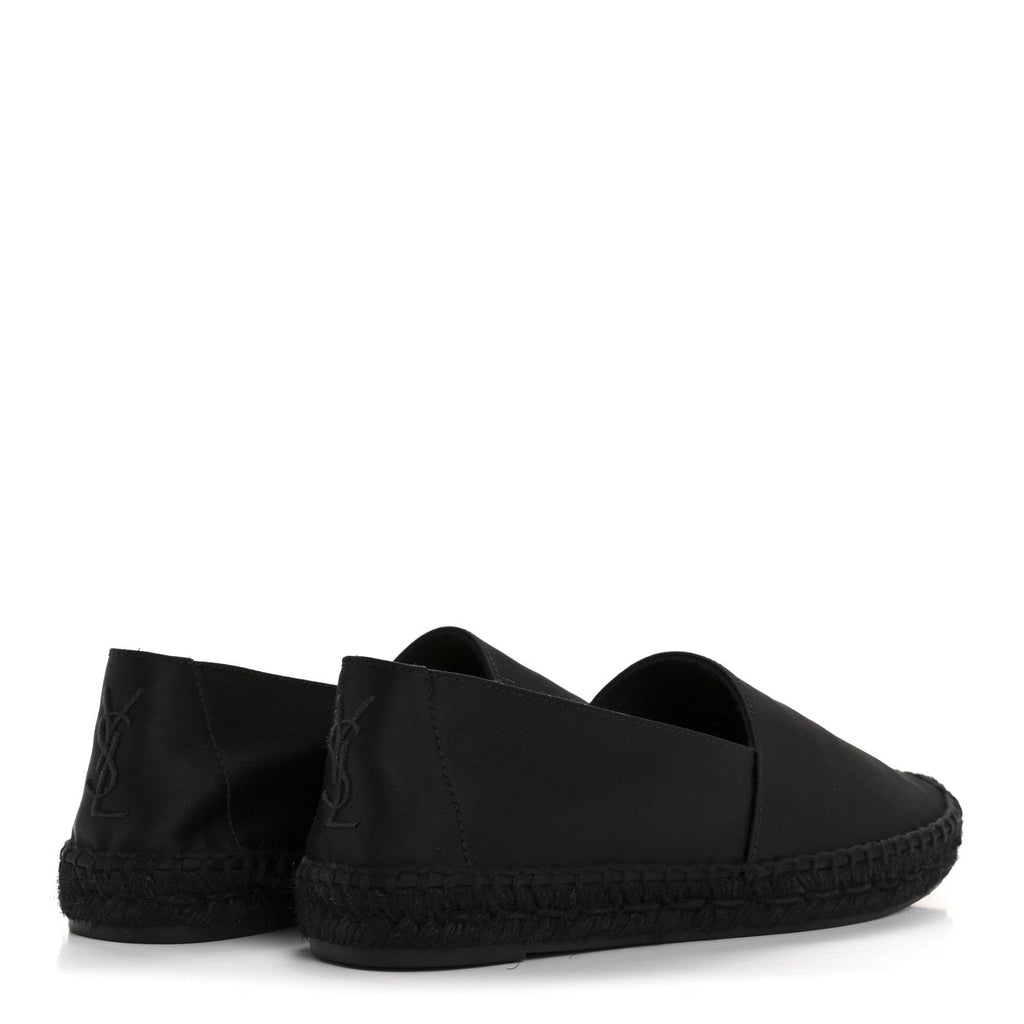 CREPE SATIN ELBA ESPADRILLES BLACK