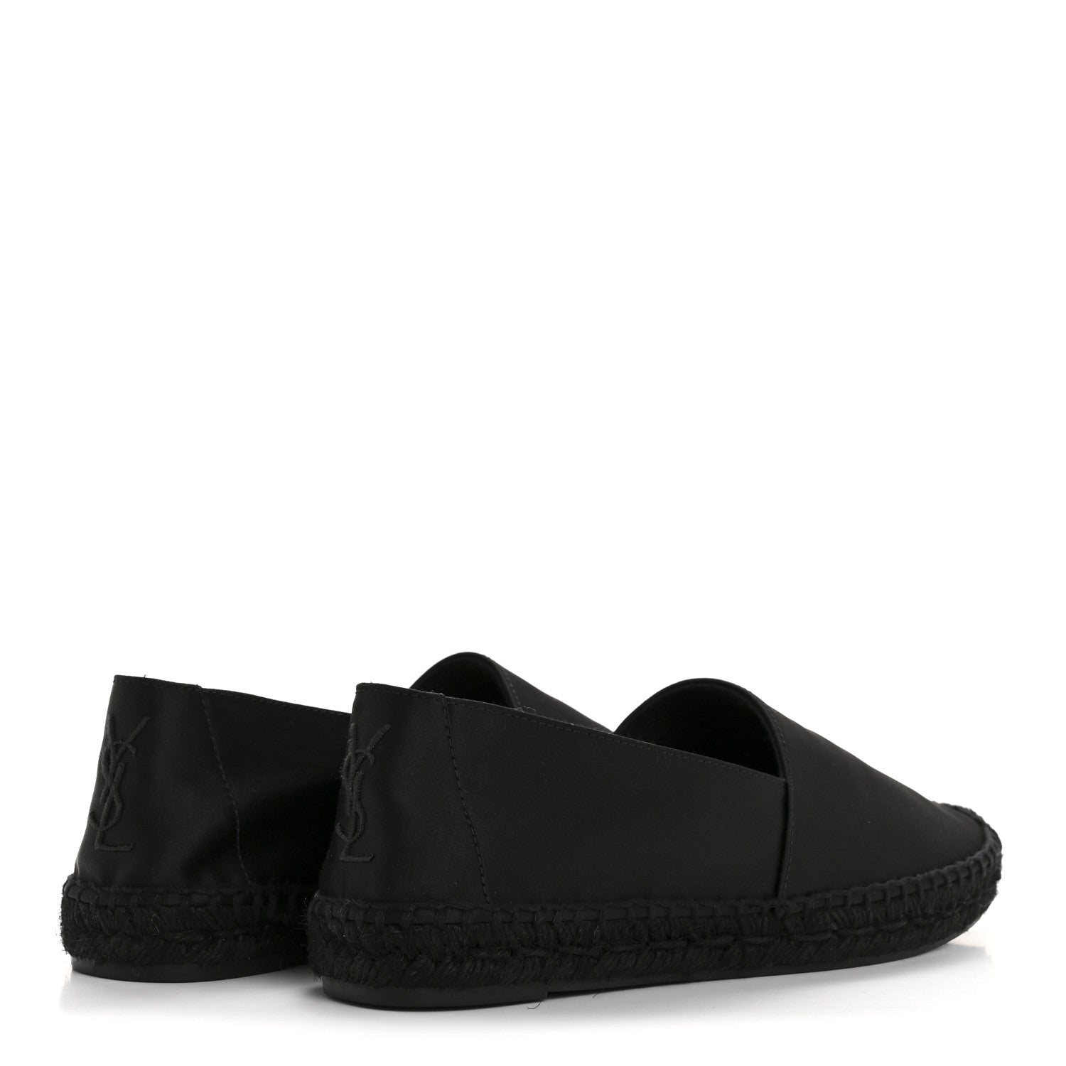 CREPE SATIN ELBA ESPADRILLES BLACK