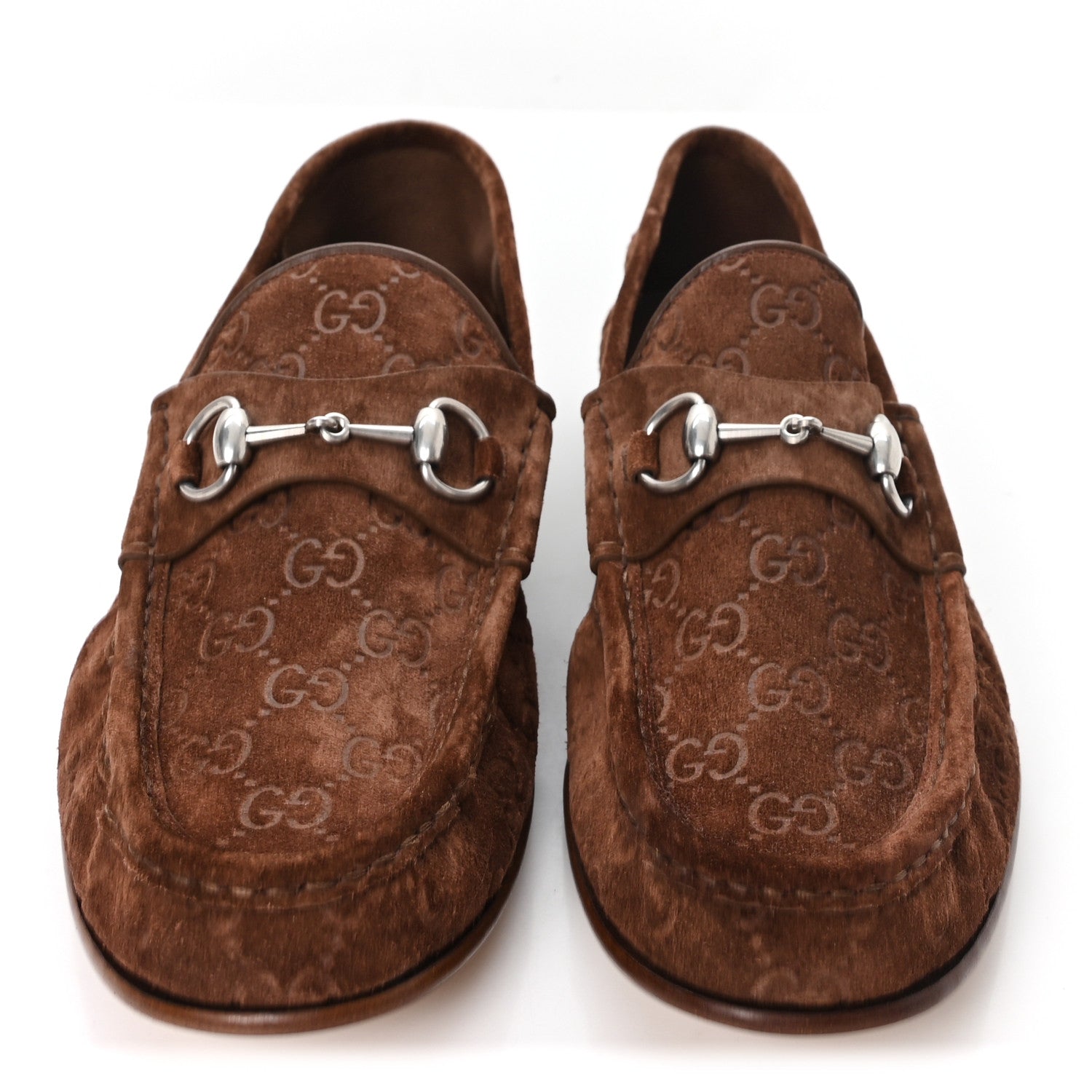 LUXURY SUEDE GUCCISSIMA MENS HORSEBIT MOCASSIN LOAFERS FANCY FANCY BROWN