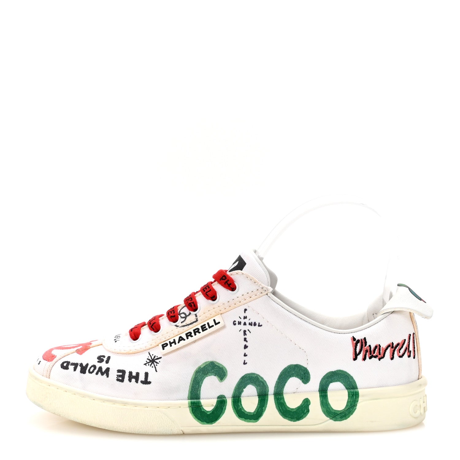 X PHARRELL WILLIAMS CANVAS WOMENS SNEAKERS WHITE MULTICOLOR
