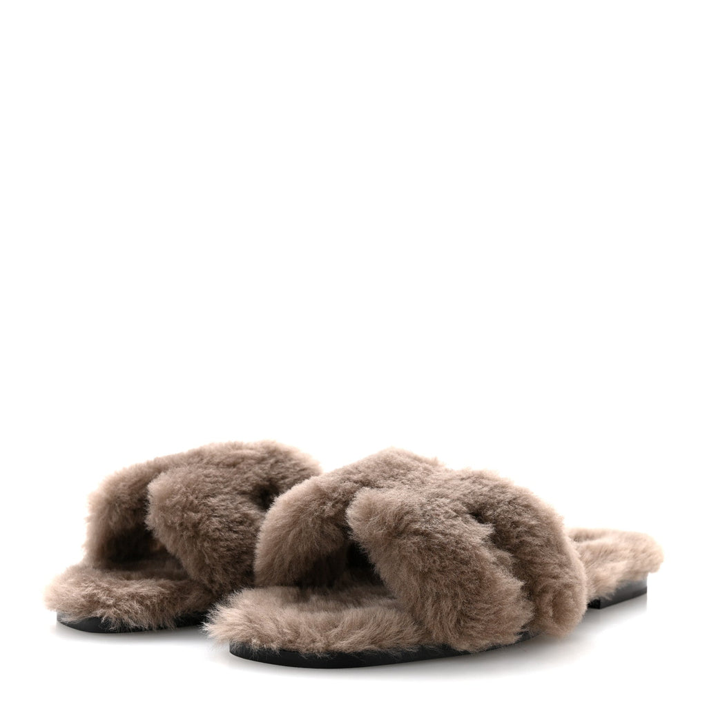WOOLSKIN ORAN SANDALS ETOUPE