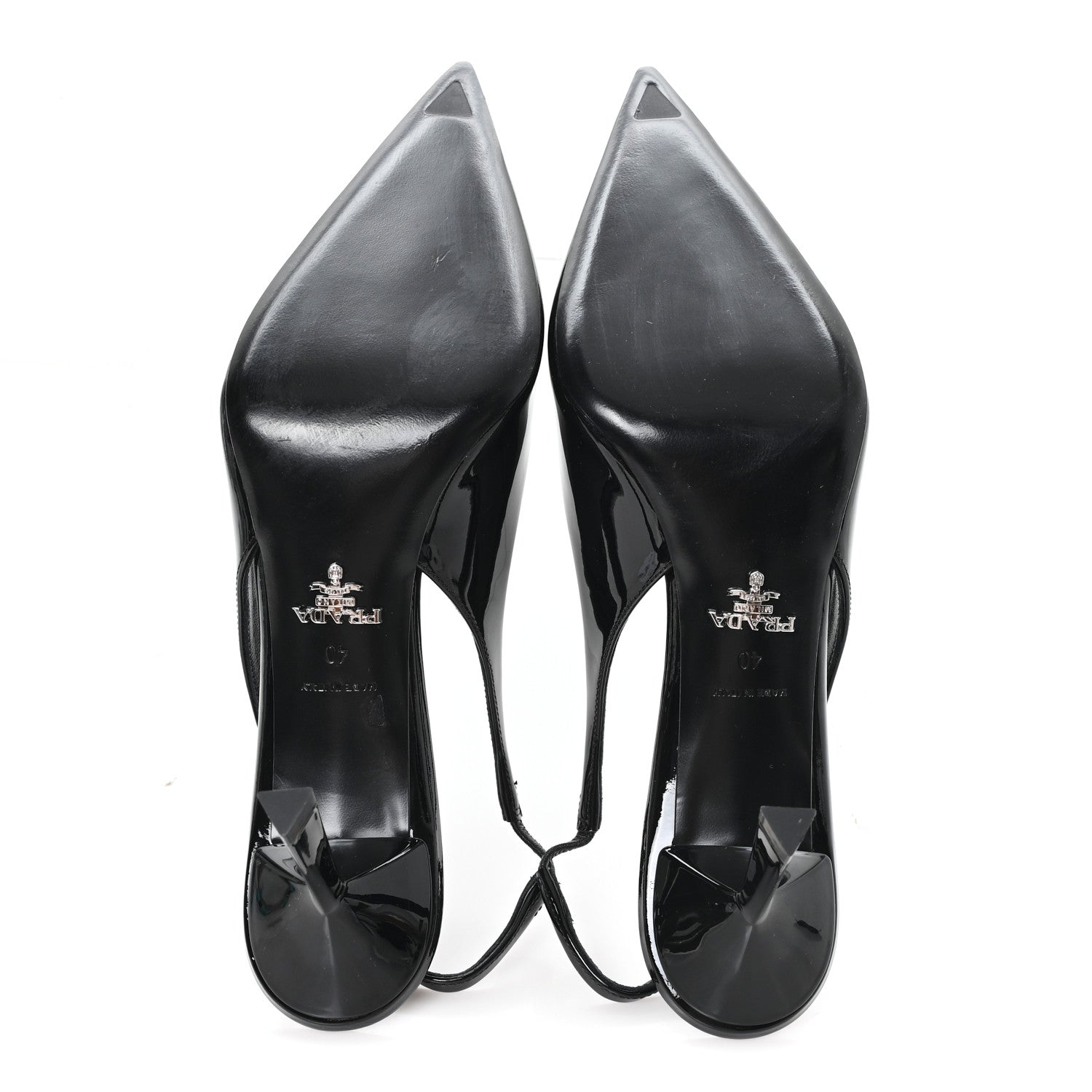 VERNICE LOGO POINTED TOE SLINGBACK PUMPS BLACK