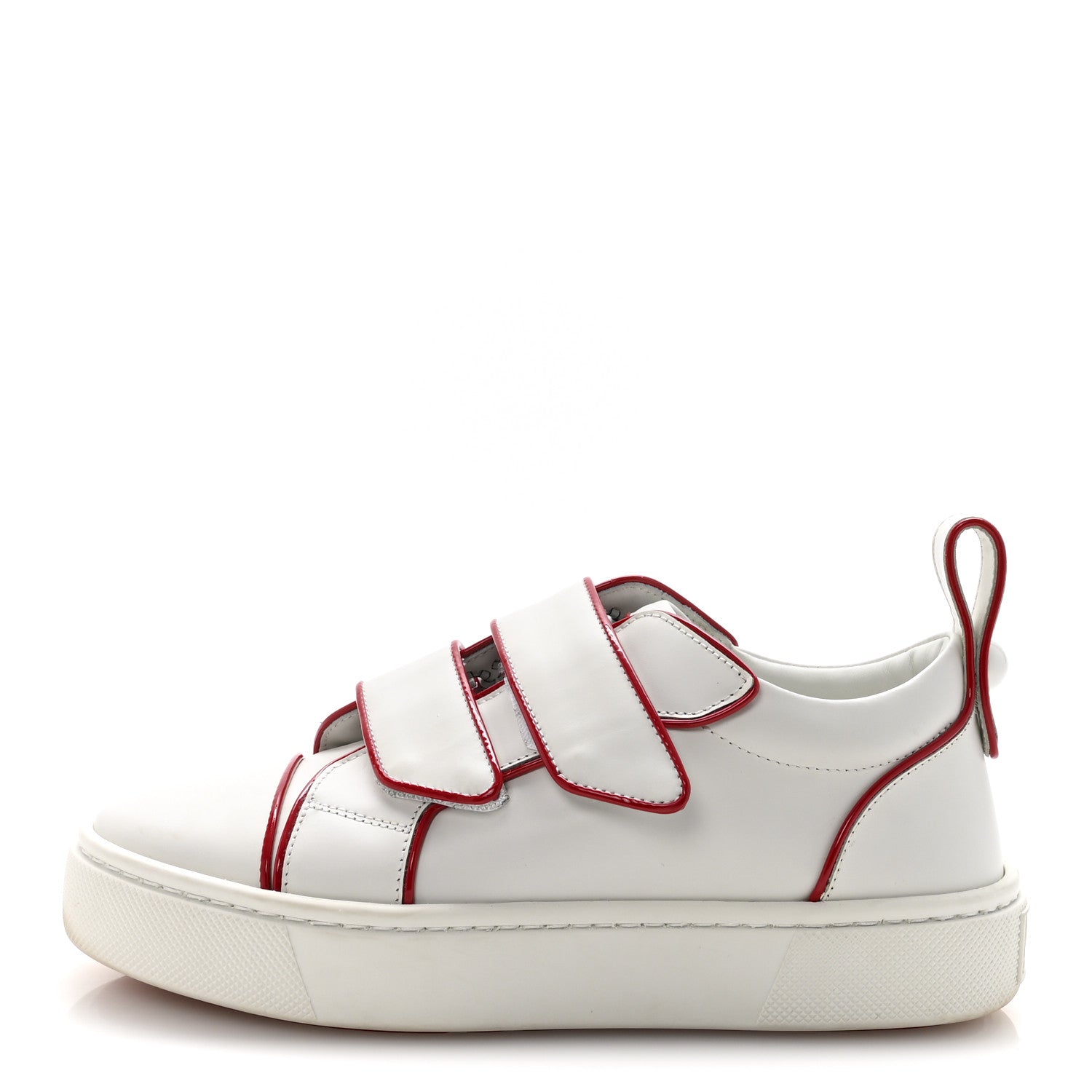 CALFSKIN MAXI TOYOTOTOY FLAT SNEAKERS WHITE RED
