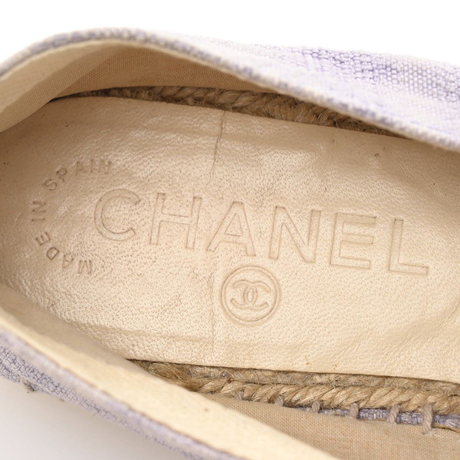 TOILE CC CAP TOE ESPADRILLES ECRU PURPLE