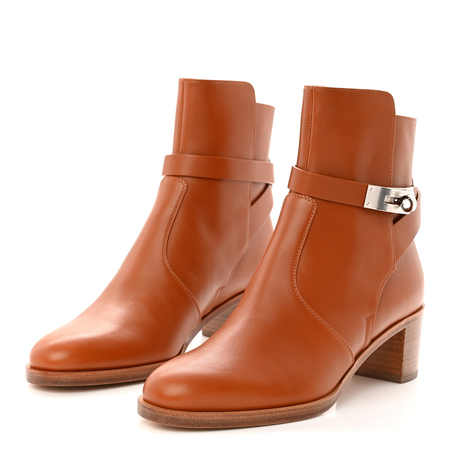 CALFSKIN FRENCHIE 50 ANKLE BOOTS NATUREL