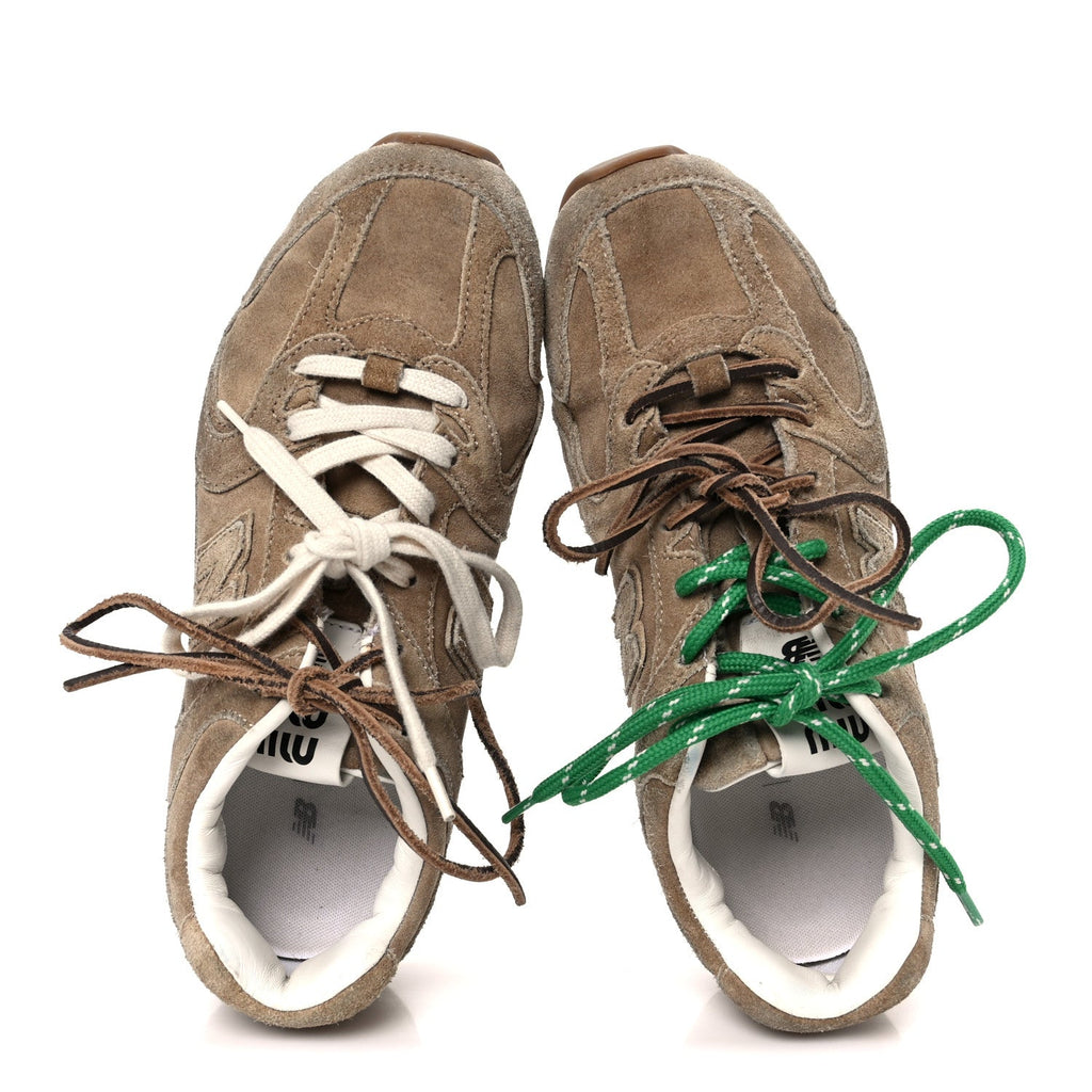X NEW BALANCE SUEDE 530 SL SNEAKERS ECRU