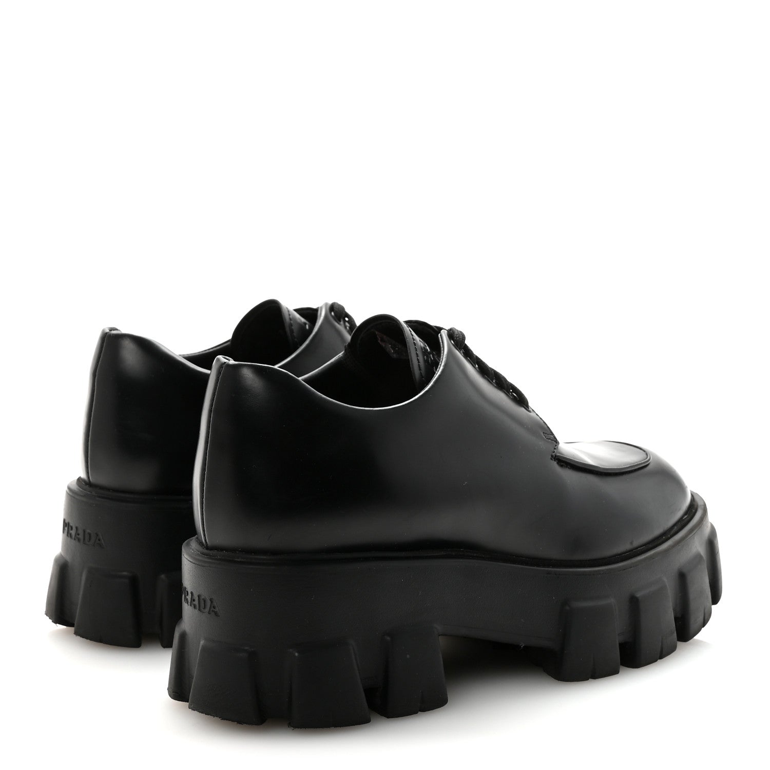 SPAZZOLATO ROIS MONOLITH 55MM DERBY LOAFERS BLACK