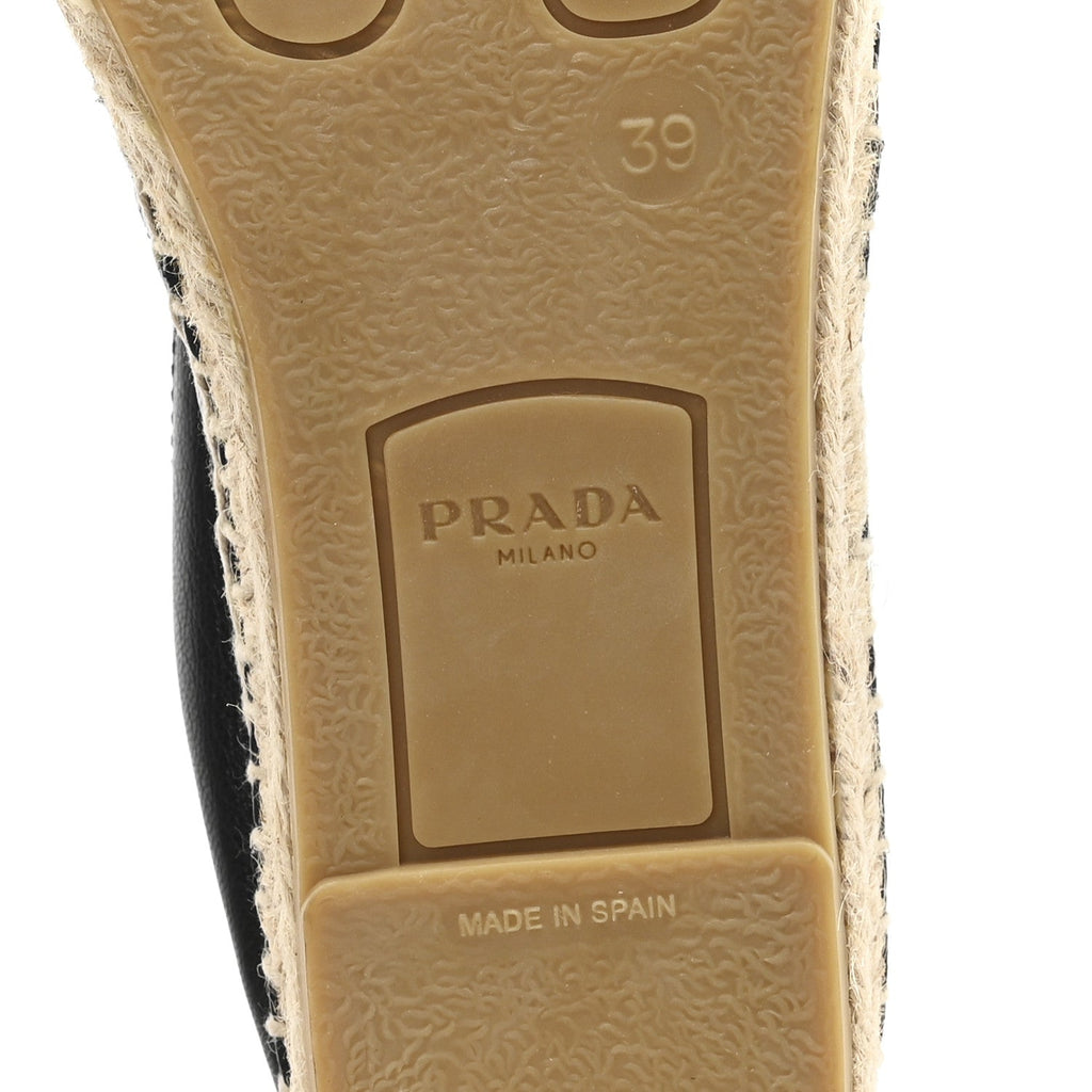 NAPPA EMBROIDERED LOGO 20MM ESPADRILLES BLACK