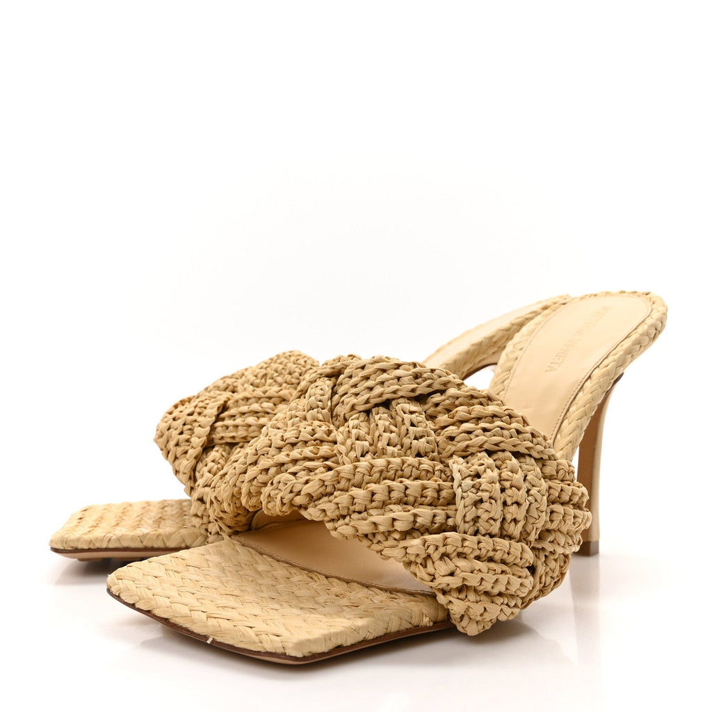RAFFIA INTRECCIATO LIDO MULE 90 SANDALS CANE SUGAR
