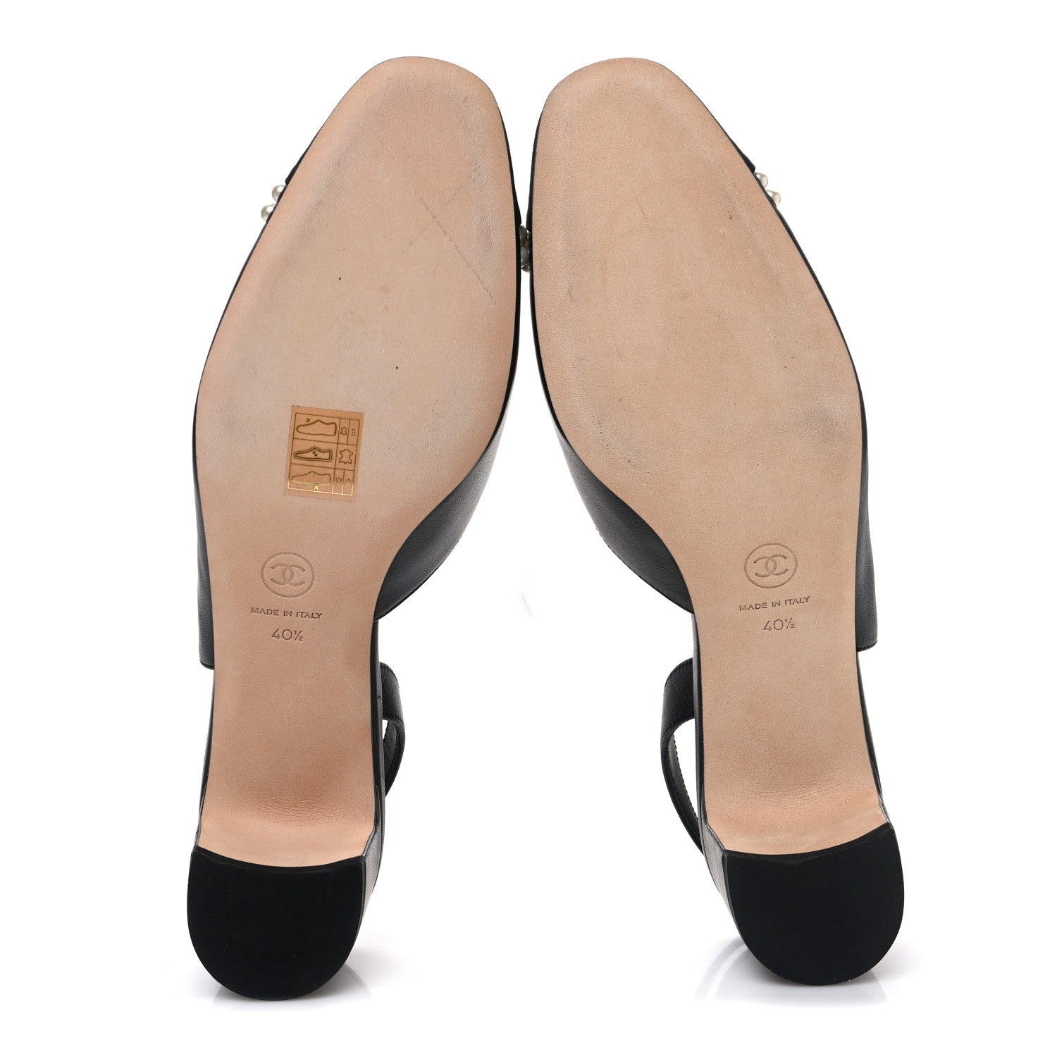 LAMBSKIN GROSGRAIN PEARL CAP TOE CC SLINGBACK PUMPS BLACK