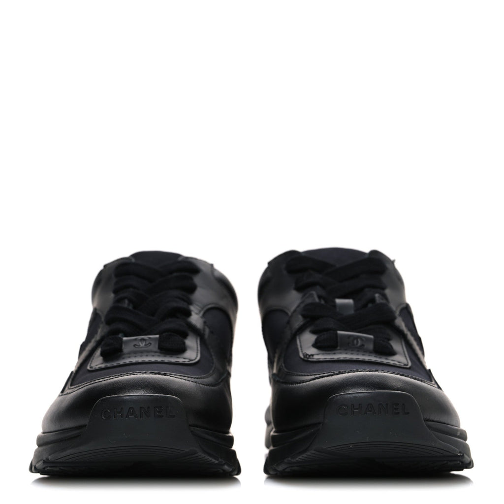 LAMBSKIN FABRIC CC SNEAKERS BLACK