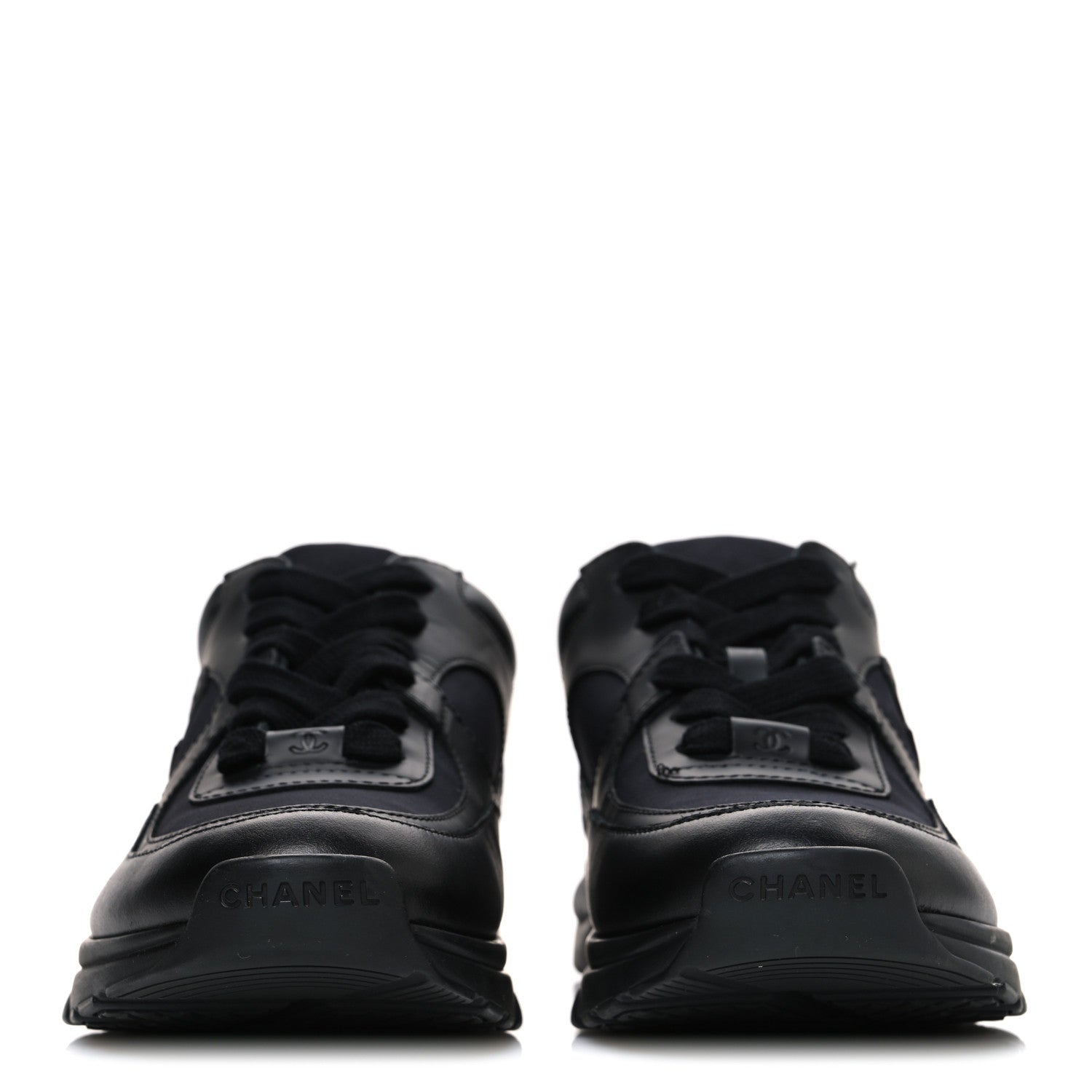 LAMBSKIN FABRIC CC SNEAKERS BLACK